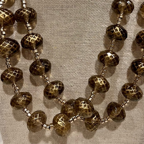 Vintage Opera Length Metallic Bead Necklace - Picture 14 of 16